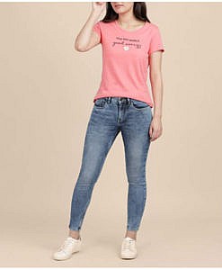 Women regular fit cotton t shirt