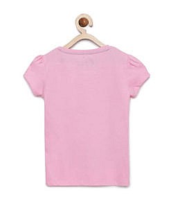 Bio washed unicorn print pink T Shirt for girls