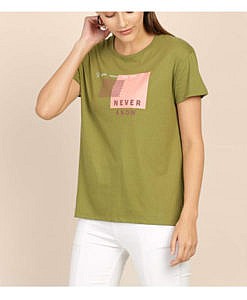 Women regular fit cotton t shirt