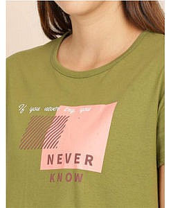 Women regular fit cotton t shirt