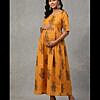 Cotton printed maxi long dress