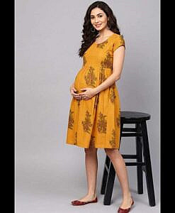 Cotton printed short dress