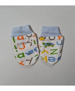 Cotton new born baby mittens