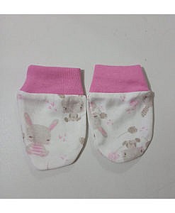 Cotton new born baby mittens