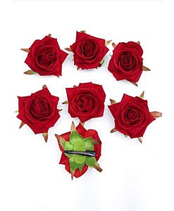 Red Fabric Rose Flower Hair Clip For Women Rose clip