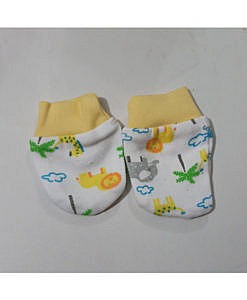 Cotton new born baby mittens