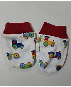 Cotton new born baby mittens