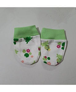 Cotton new born baby mittens