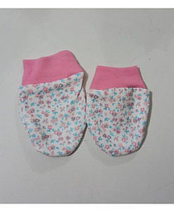 Cotton new born baby mittens