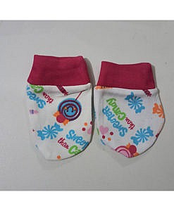 Cotton new born baby mittens