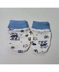 Cotton new born baby mittens