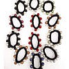 Color blocked pearl black hair tie hair accessory for women girls