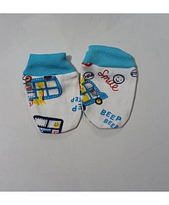 Cotton new born baby mittens