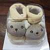 Cotton baby booties with grip