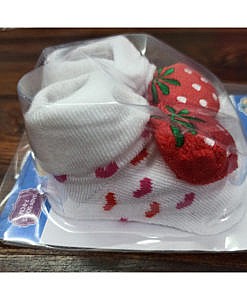 Cotton baby booties with grip