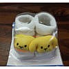 Cotton baby booties with grip