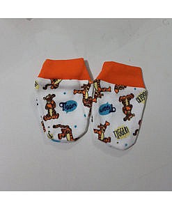 Cotton new born baby mittens