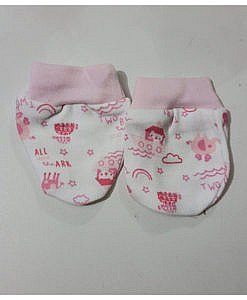 Cotton new born baby mittens