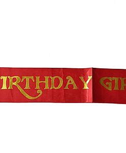 Red Birthday Girl Sash