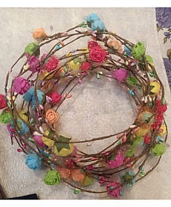 Foam flower multicolour tiara