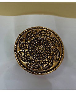 Rhodium golden women finger ring