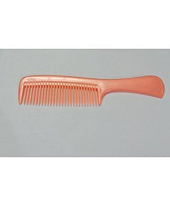 Peach big teeth hair comb with handle