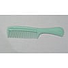 Sea blue big teeth hair comb with handle