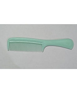 Sea blue big teeth hair comb with handle