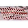 Red round kundan stones and beads rakhi