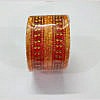 Red kids dotted plastic bangles set