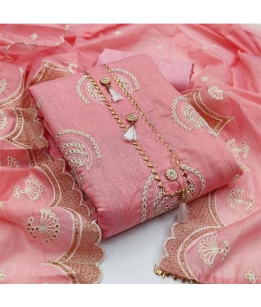Peach colour churidar material sale