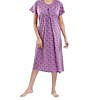 Purple hosiery round neck short feeding nighty