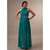 Turquoise green maternity party wear photo shoot dress