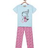 As cute as it comes graphic print cotton top bottom set for girls