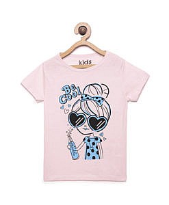 Be Cool graphic print cotton top bottom set for girls