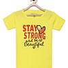 Yellow cotton short sleeves t-shirt