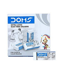 Doms dust free white eraser set of 20