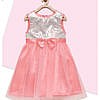 Baby Pink party wear girls frock with sequence