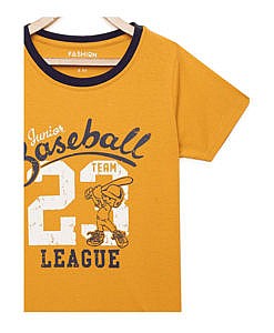 Mustard Yellow Base ball T shirt