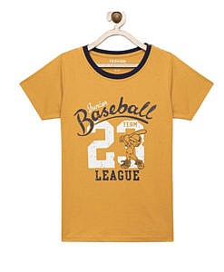 Mustard Yellow Base ball T shirt