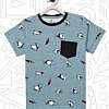 Boys Penguin print short sleeves T shirt
