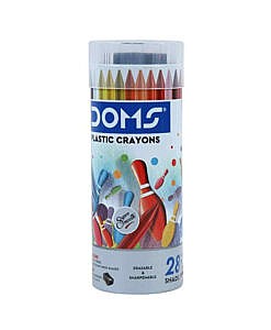 Doms Plastic Crayons 28 Shades