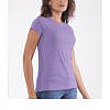 Pink and blue striped cotton t shirt