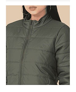 Olive Green full sleeves women Jacket