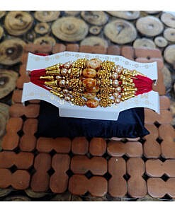 Shiny stone bead rakhi