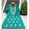 Pastel green chikan embroidery kurti