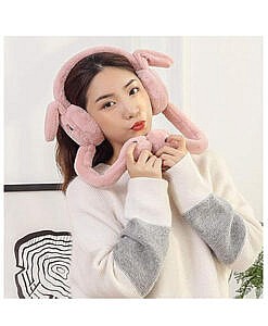 bunny ear muffs with moving ears