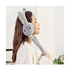 Grey bunny ear muffs with moving ears and led lights