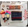 Kids Hair accessories set of 12 with a ice cream clip