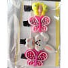Kids Hair accessories set of 4 cute clips (Pink)